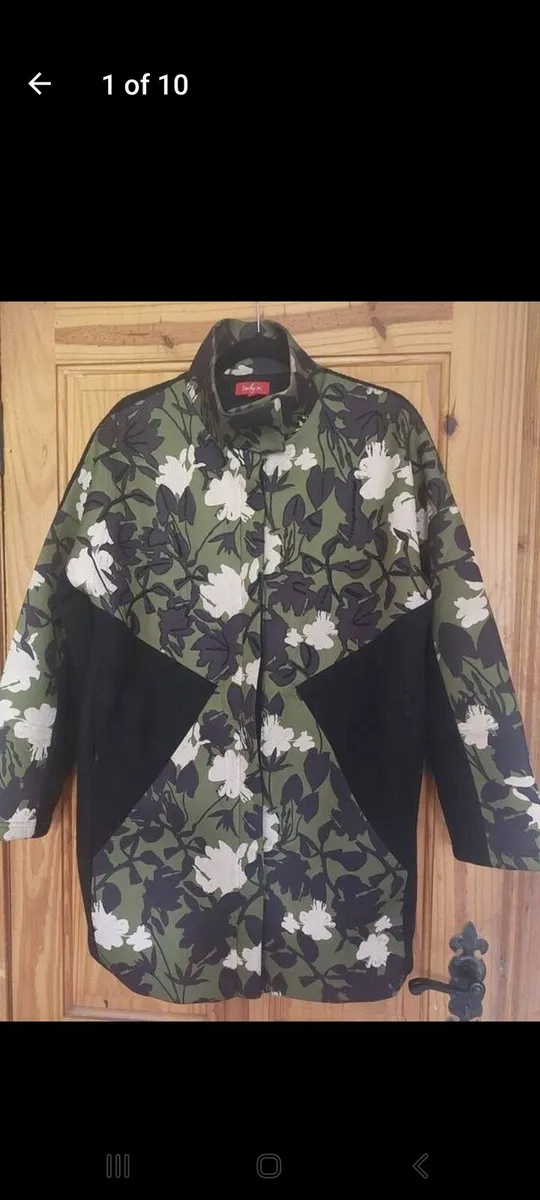 Derhy green and black coat (free post) - Image 1