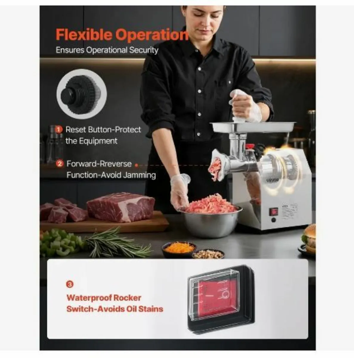 Commercial Electric Meat Grinder - Image 2