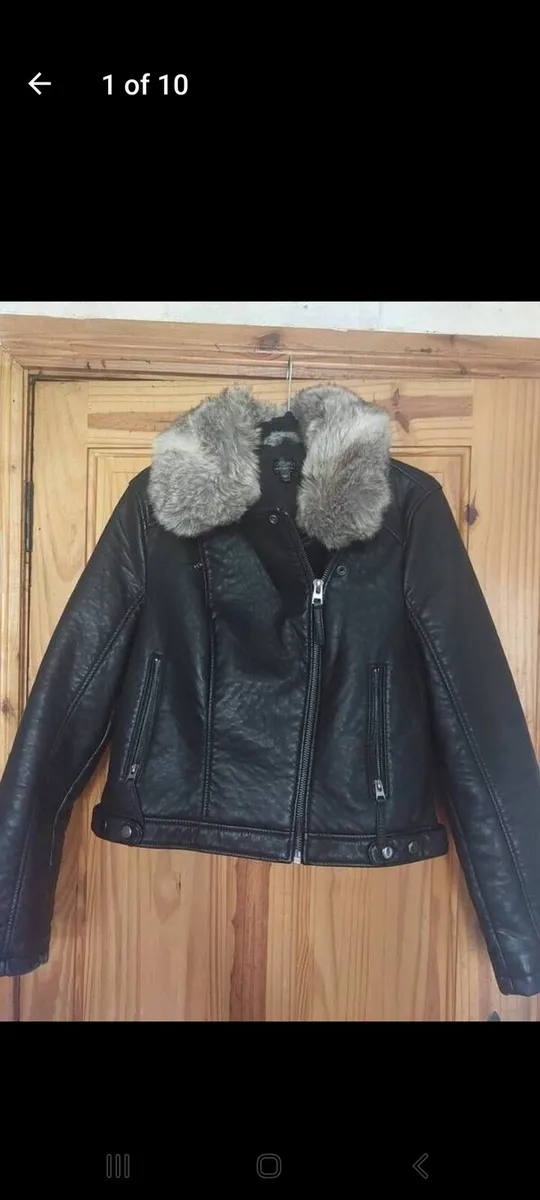 Topshop faux leather ladies biker jacket free post - Image 1