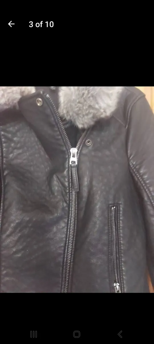 Topshop faux leather ladies biker jacket free post - Image 3