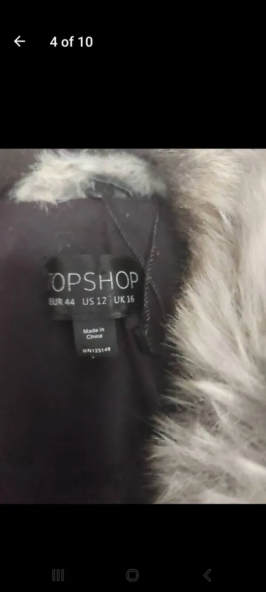 Topshop faux leather ladies biker jacket free post - Image 4