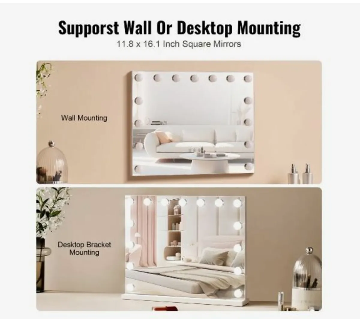 Hollywood Vanity Mirror With Lights - Image 4