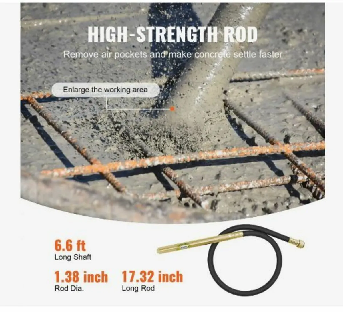 Handheld Concrete Vibrator, 960W - Image 4