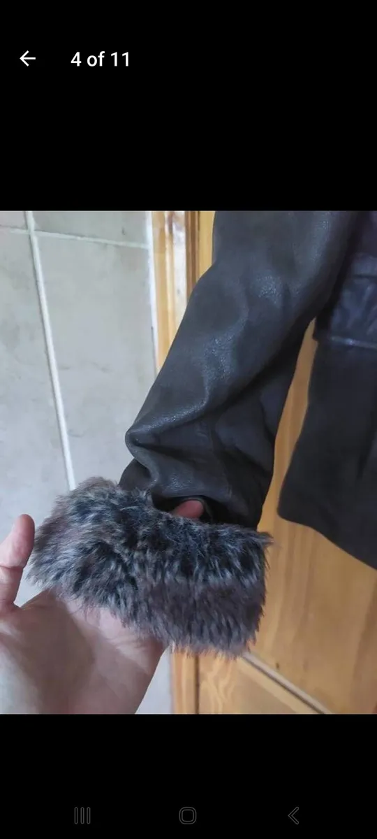 Wallis ladies brown leather jacket (free postage) - Image 4