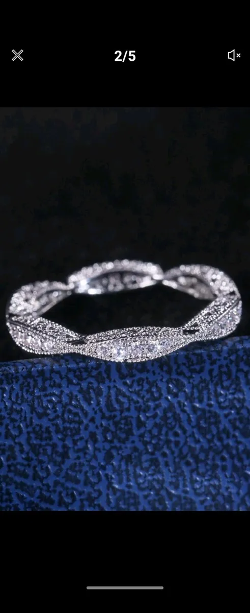 1pc glamorous cubic zirconia decor ring size 7 - Image 1