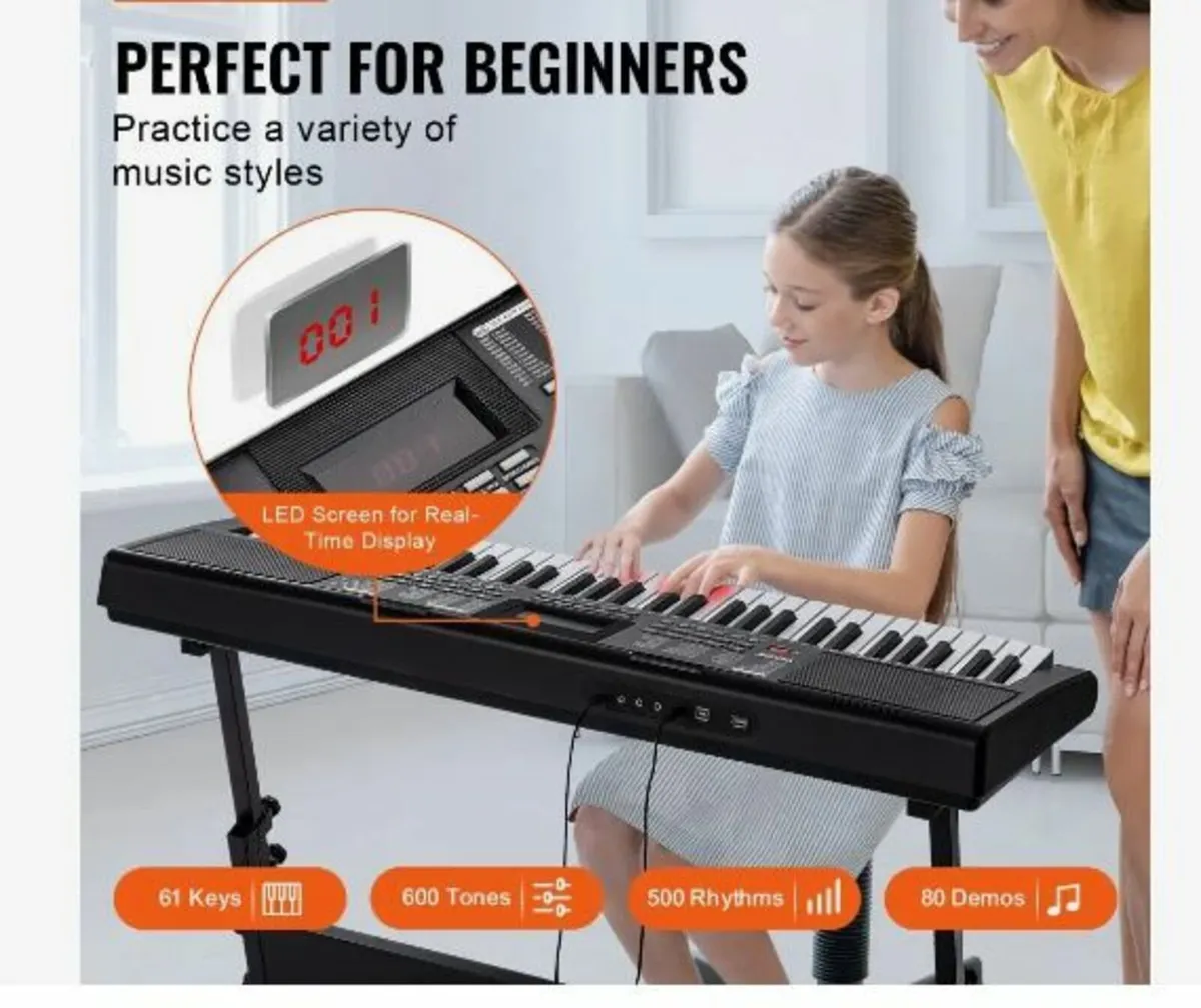 61 Key Digital Keyboard Piano - Image 2