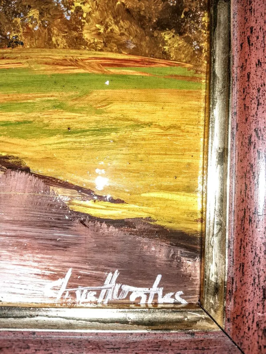 Clive Hughes oil painting on canvas - Image 3