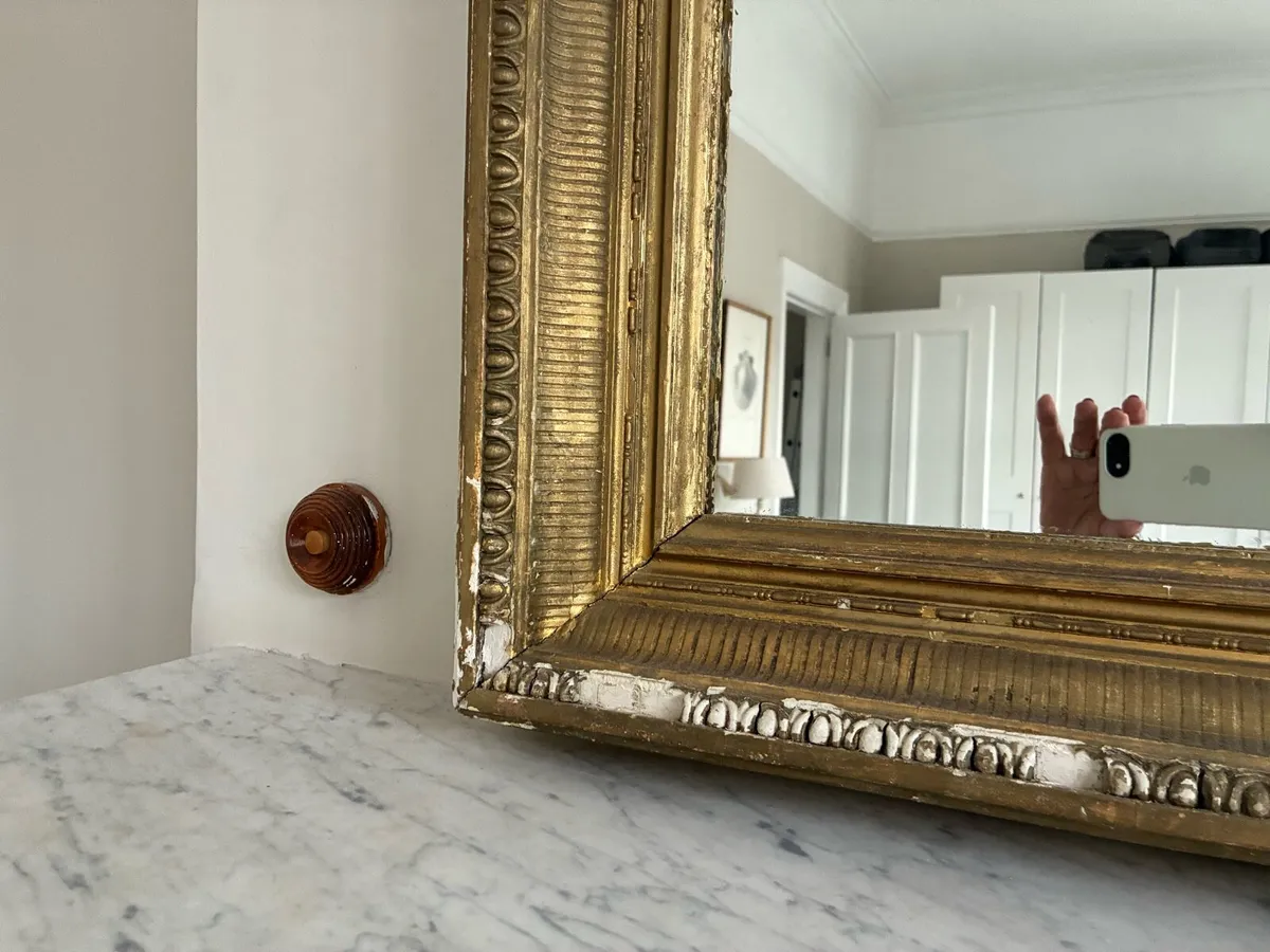 Antique Overmantel Mirror - Image 4