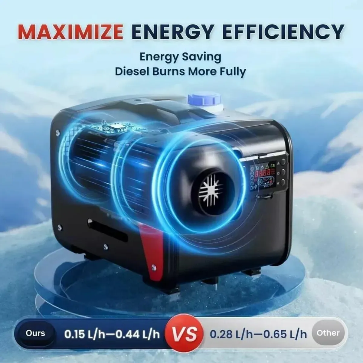 12V 8KW Diesel Air Heater Bluetooth LCD App Pro - Image 2