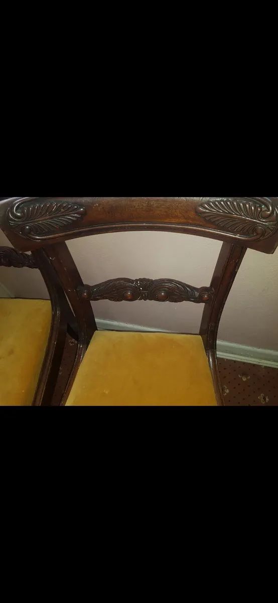 5 antique rosewood dining chair - Image 2