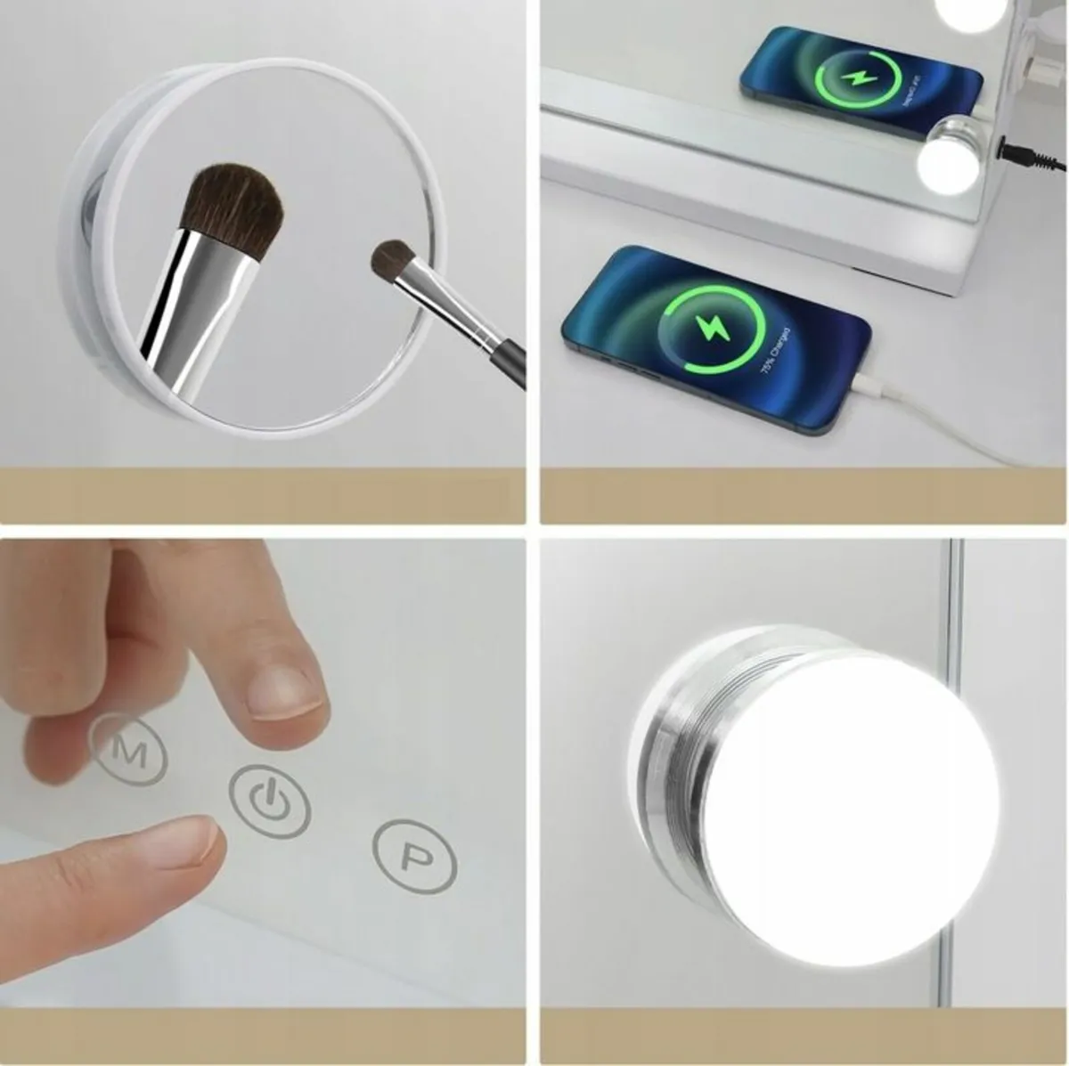 Makeup LED Mirror Cosmetic Dressing Table Dual LED - Image 3