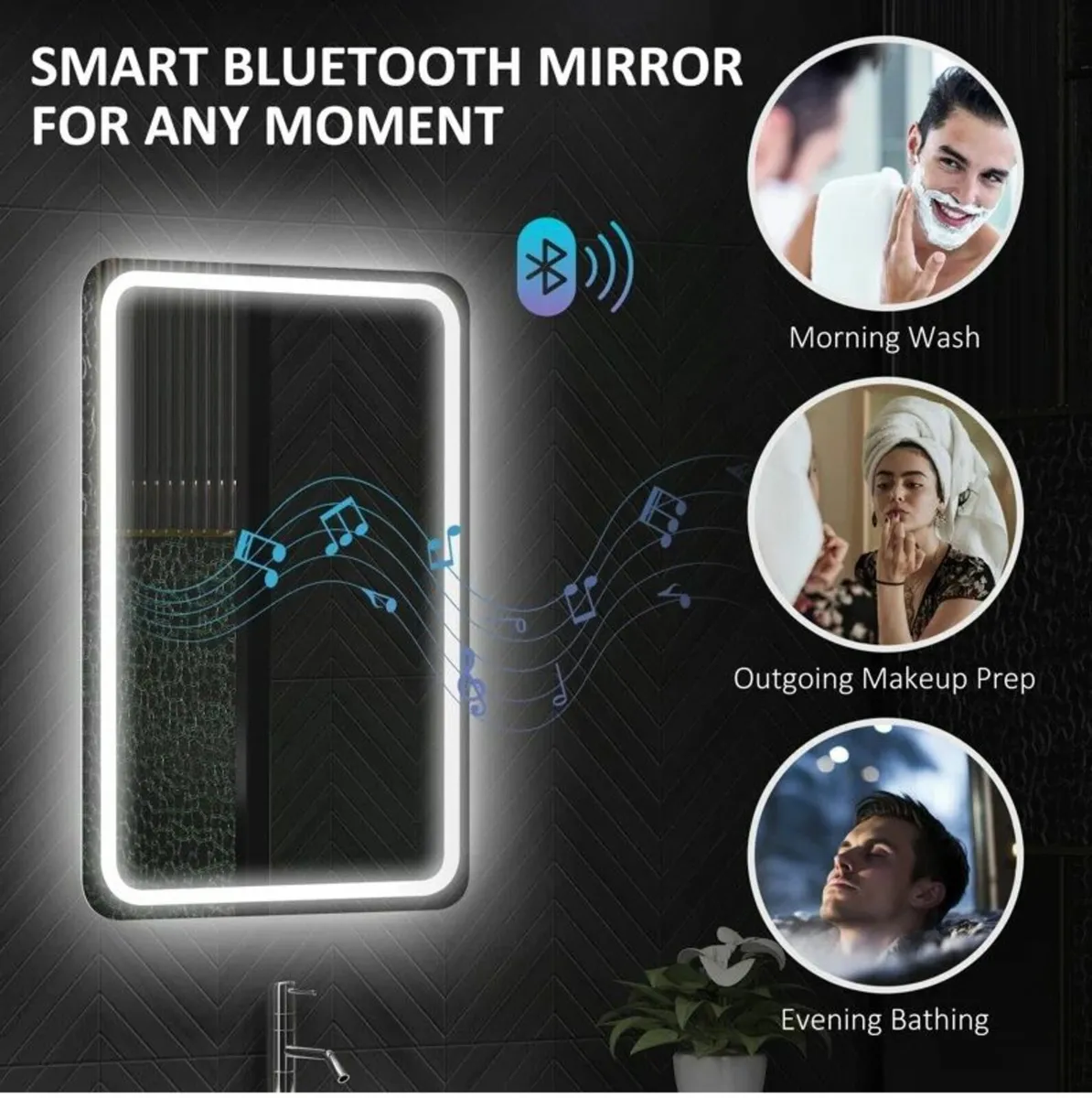 LED Bathroom Mirror 50x70cm - Image 4