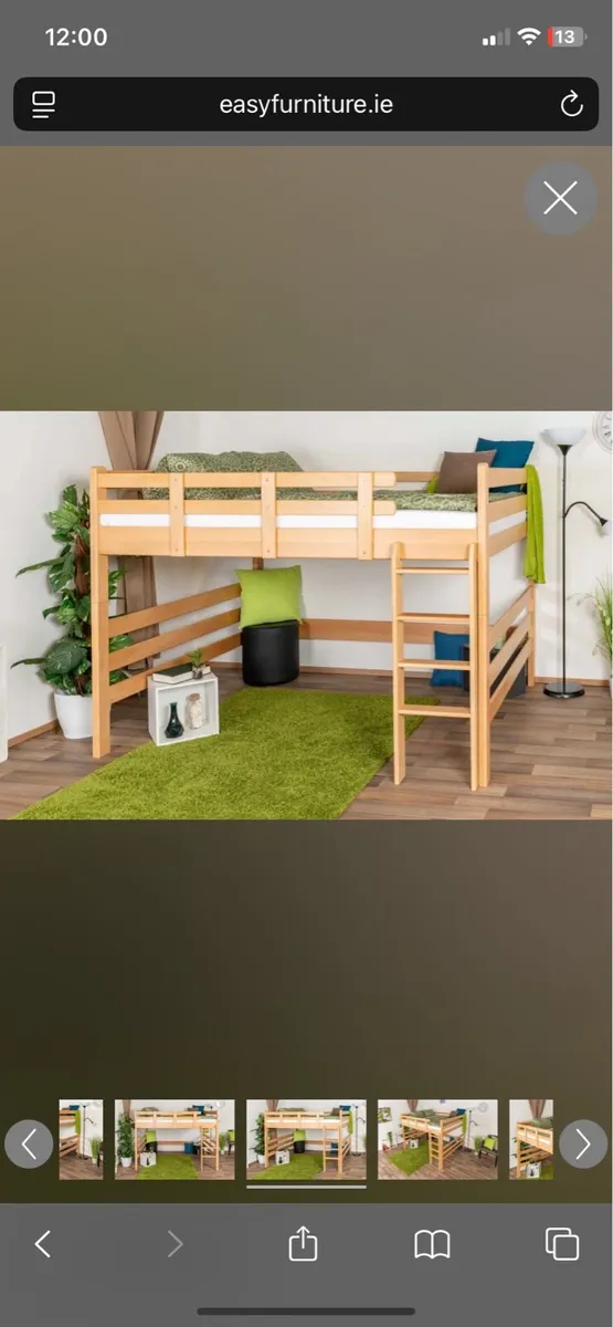 Adult Loft Bed and Mattress - Image 1