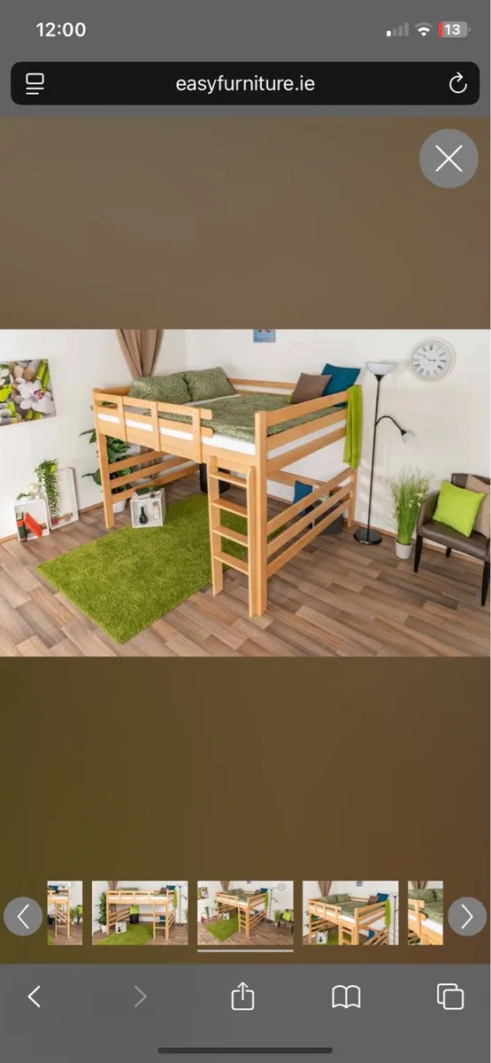 Adult Loft Bed and Mattress - Image 3