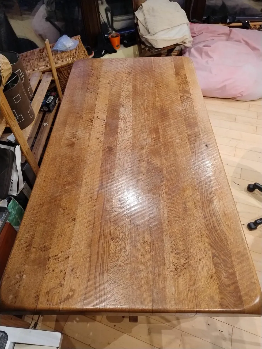 Solid Wood Dining Table and Chairs - Image 3