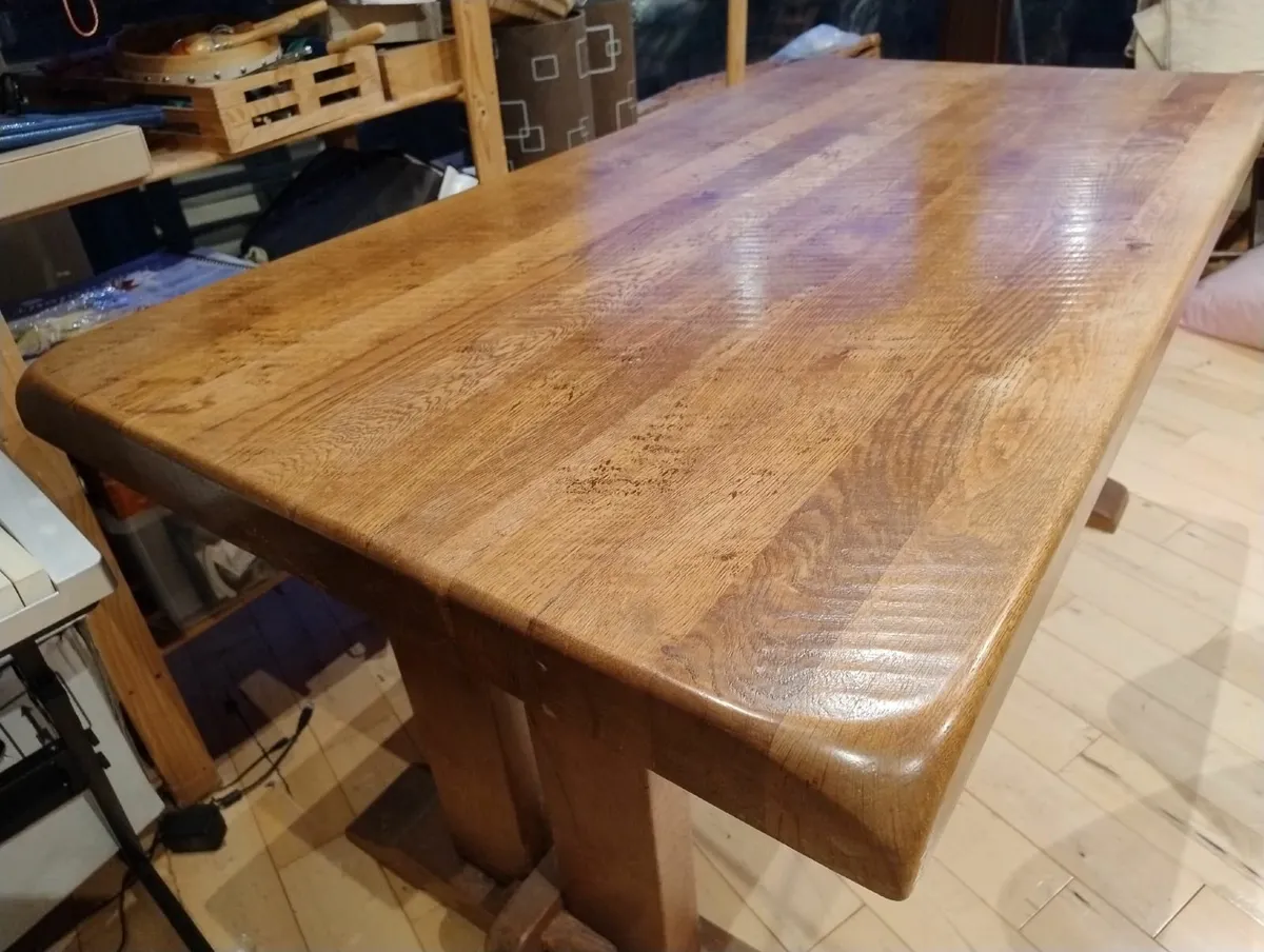 Solid Wood Dining Table and Chairs - Image 1