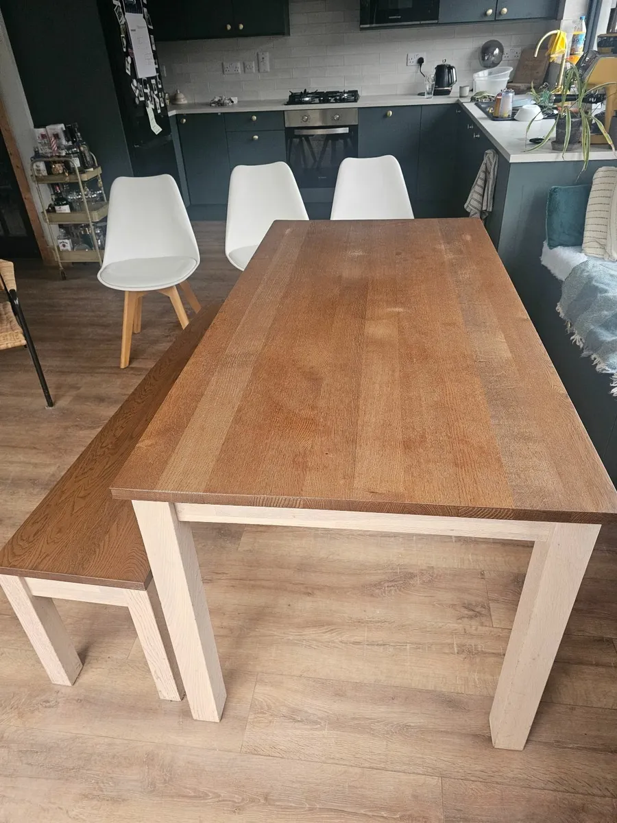 Dining table with bench - Image 1