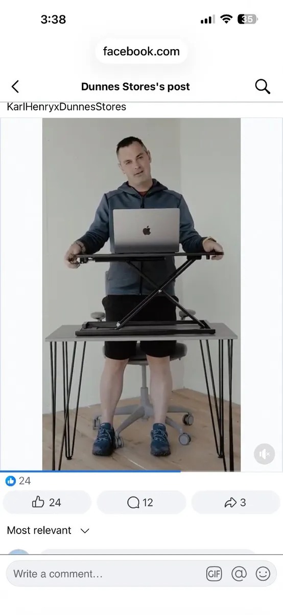 Standing desk (goes on top of normal desk) - Image 2