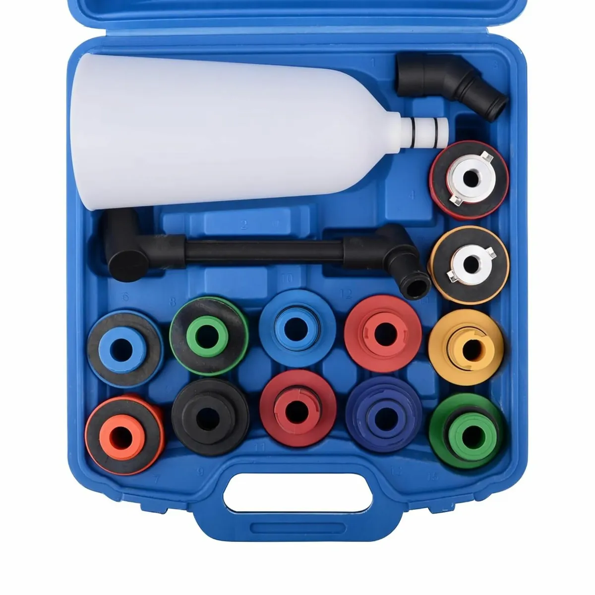 15pcs Engine Oil Funnel Filler & Adaptor Set, Comp