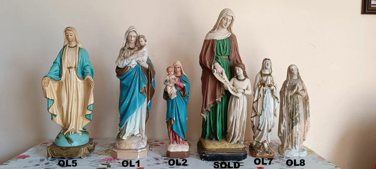 Religious statues Our Lady plaster, etc - Image 1