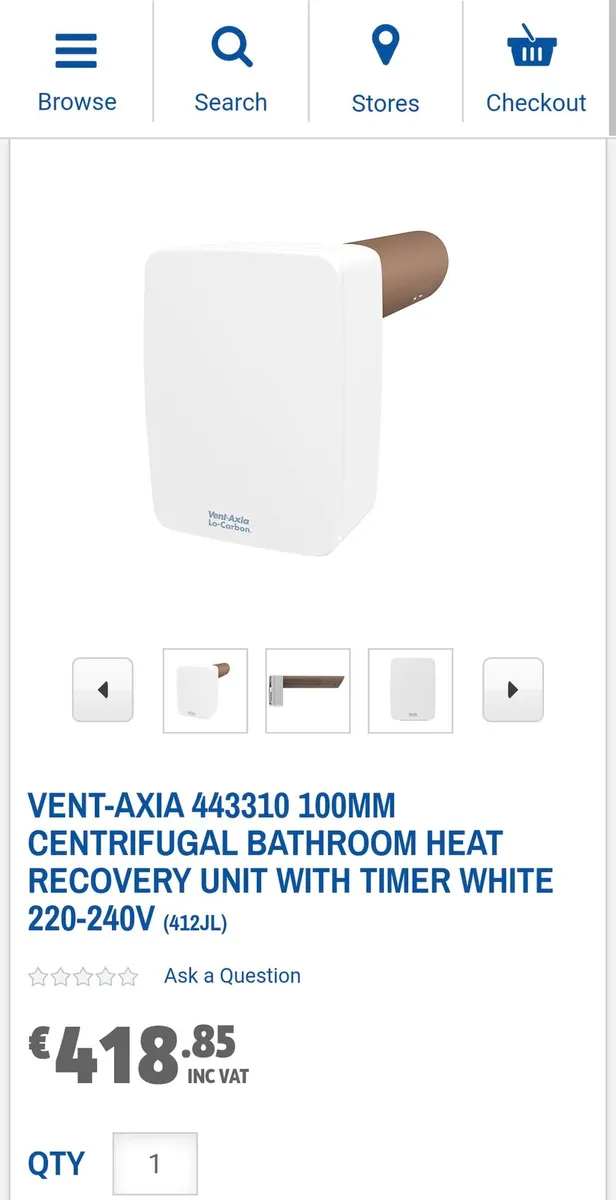 Bathroom Heat Recovery Extract Fan - Image 1