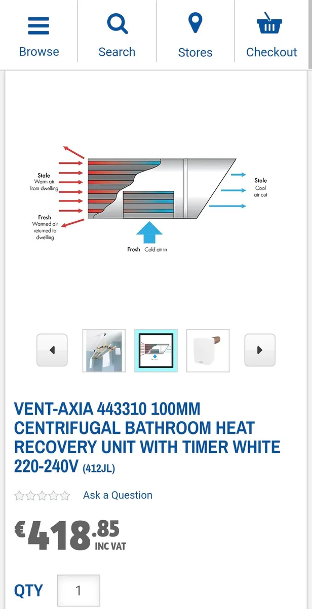 Bathroom Heat Recovery Extract Fan - Image 3