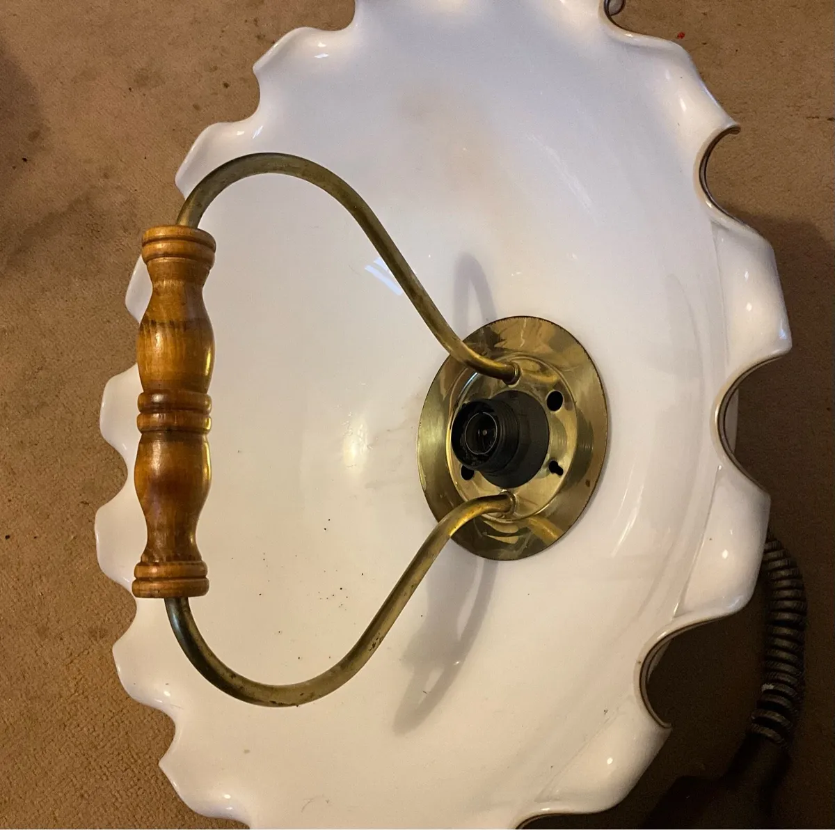 Vintage Floral Chandelier,Adjustable Brass Pendant - Image 2