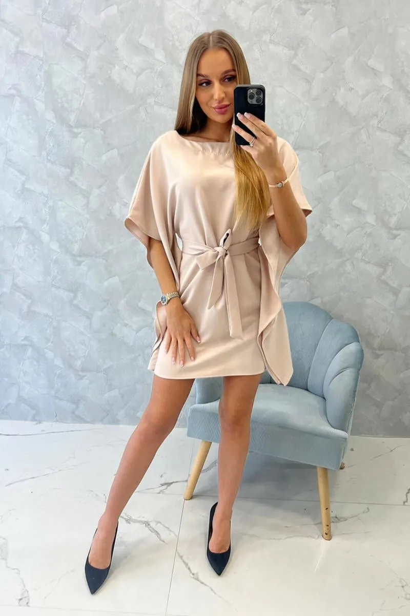 Dress batwings Oversize beige Xs-XL - Image 1