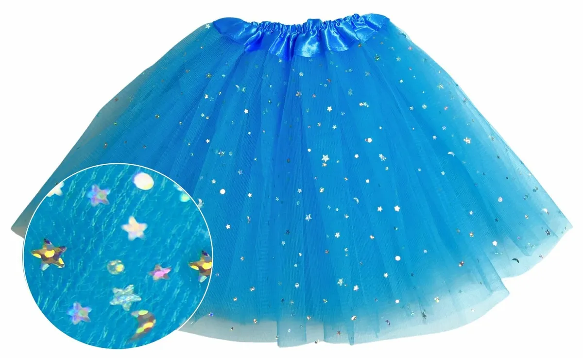 Children's blue tulle skirt one size - Image 1