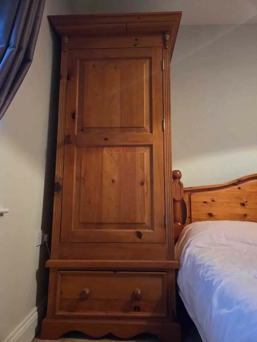 Couch 2 chairs 2 large wardrobes double bed - Image 4