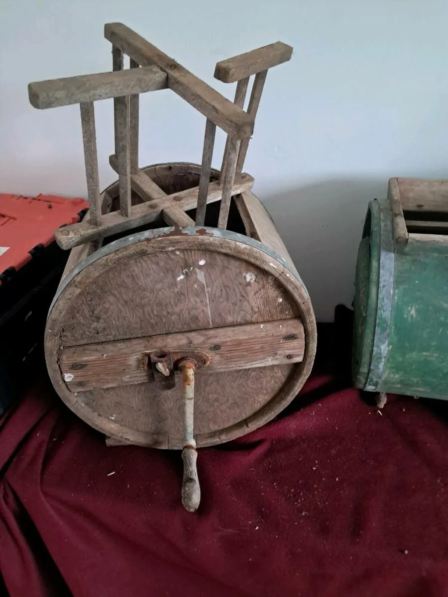 3 timber butter churns - Image 1