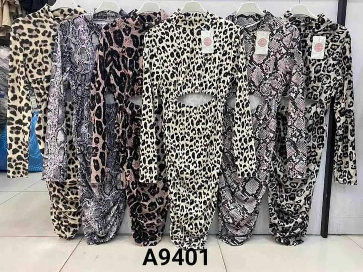 Velvet Snakeskin Print Mock Neck Dress - Image 4