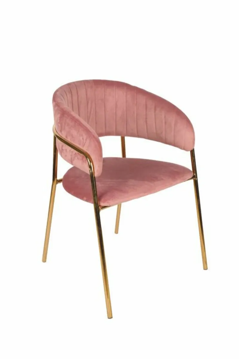 Azure Glam Velvet Chair - Image 4