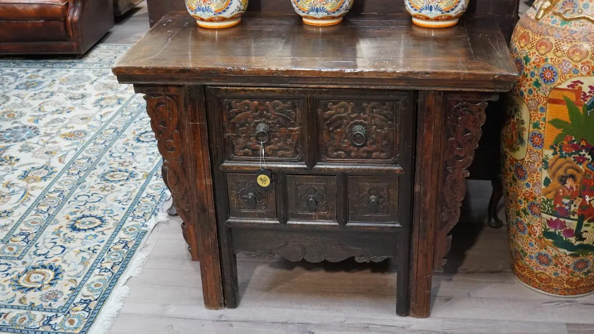 Antique Chinese Elm Desk/Altar Table - Image 2