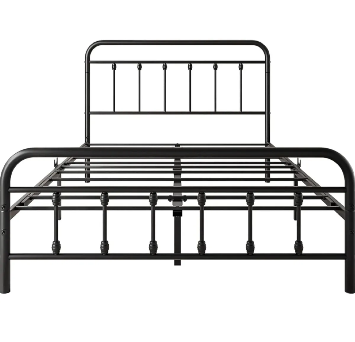 Double Bed Frame with Headboard and Footboard Heav - Image 3