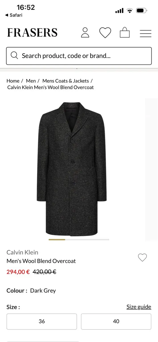 Calvin Klein Coat Men - Image 1