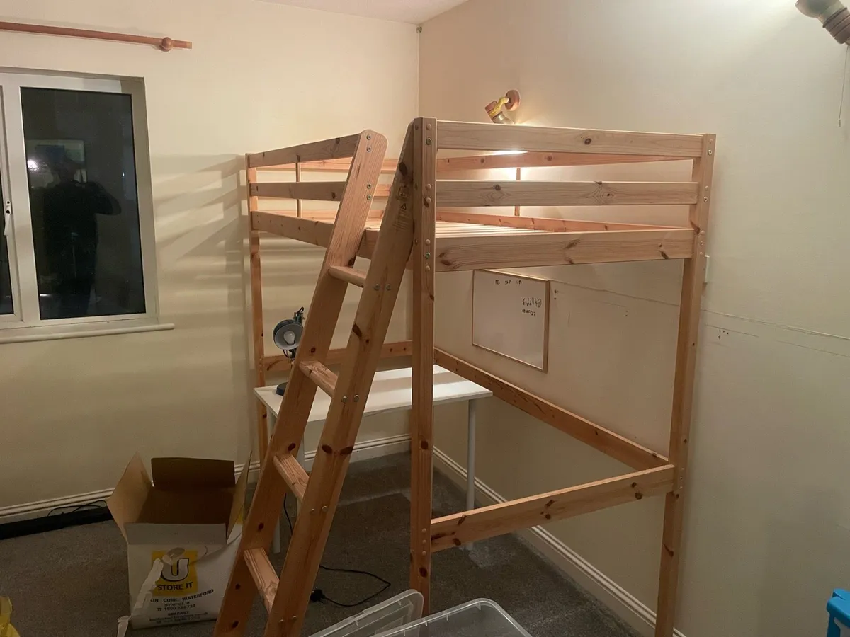 2 x timber single loft beds.  Perfect condition - Image 1