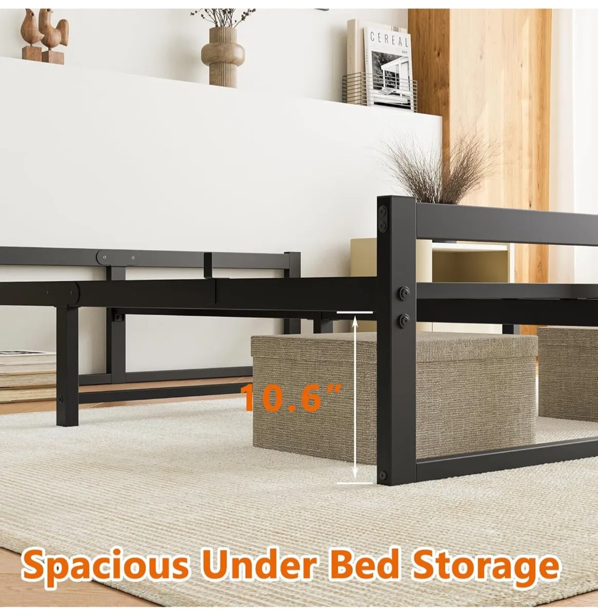 King Size Metal Bed Frame Platform - Image 4