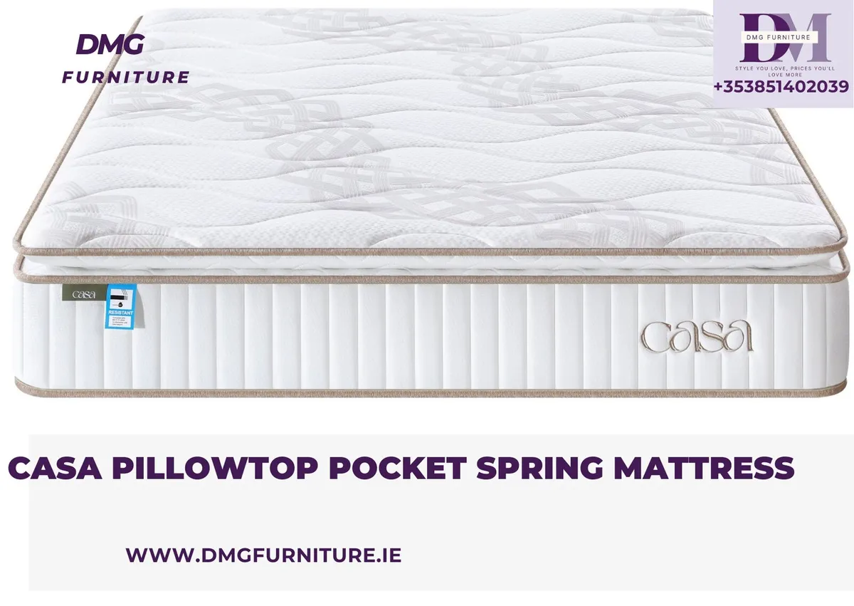 New CASA Pillowtop Pocket Spring Mattress - Image 1