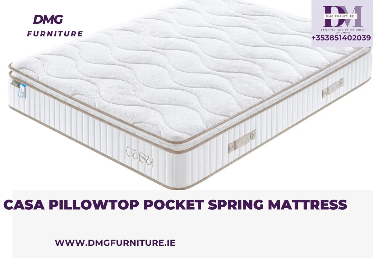 New CASA Pillowtop Pocket Spring Mattress - Image 2