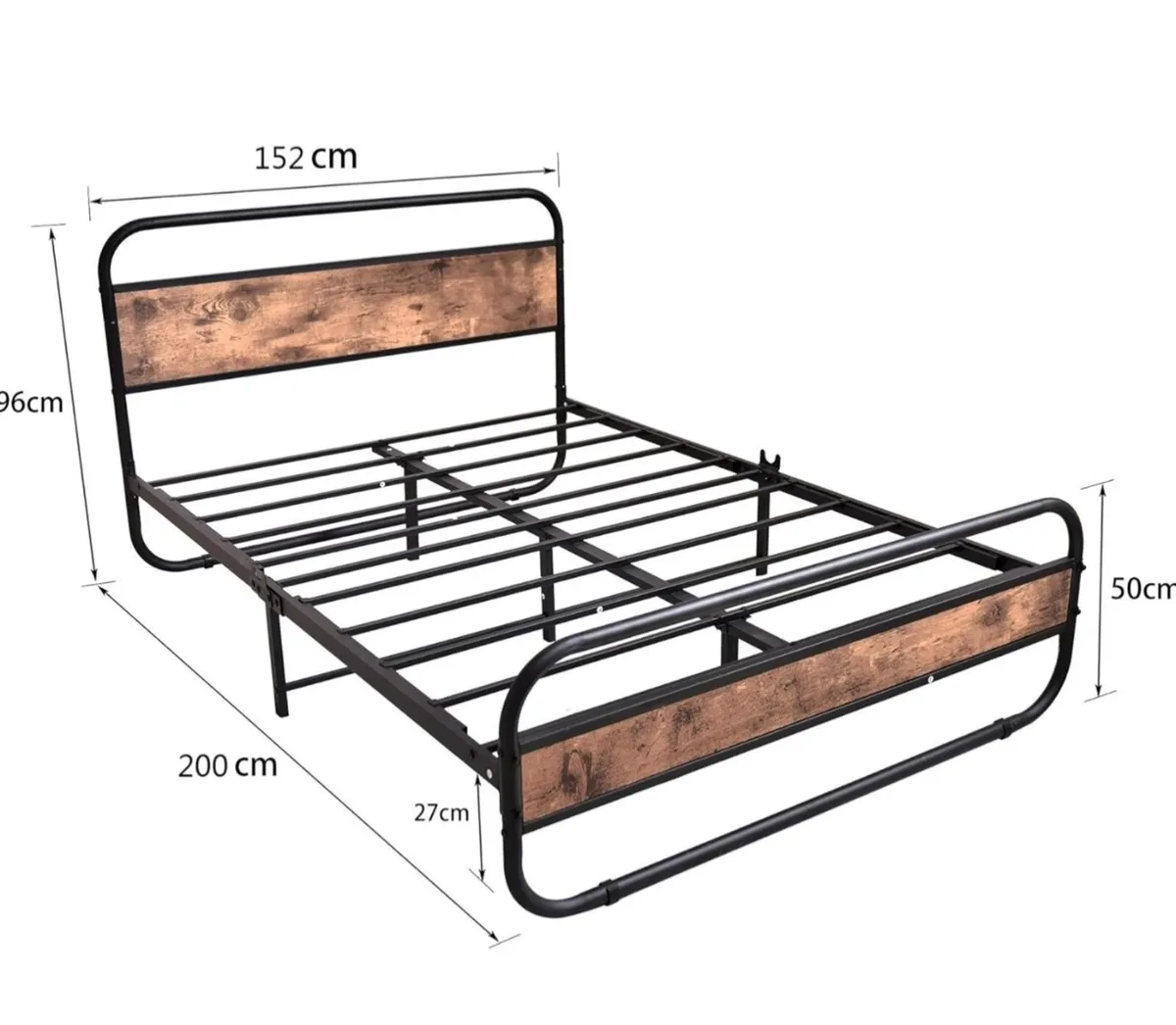 King Size Bed Frame with Headboard - Image 3
