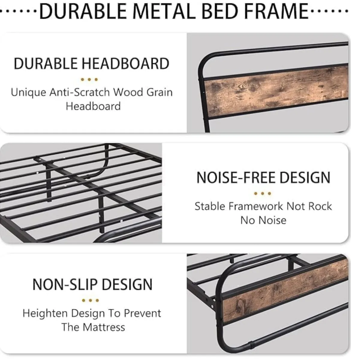 King Size Bed Frame with Headboard - Image 2