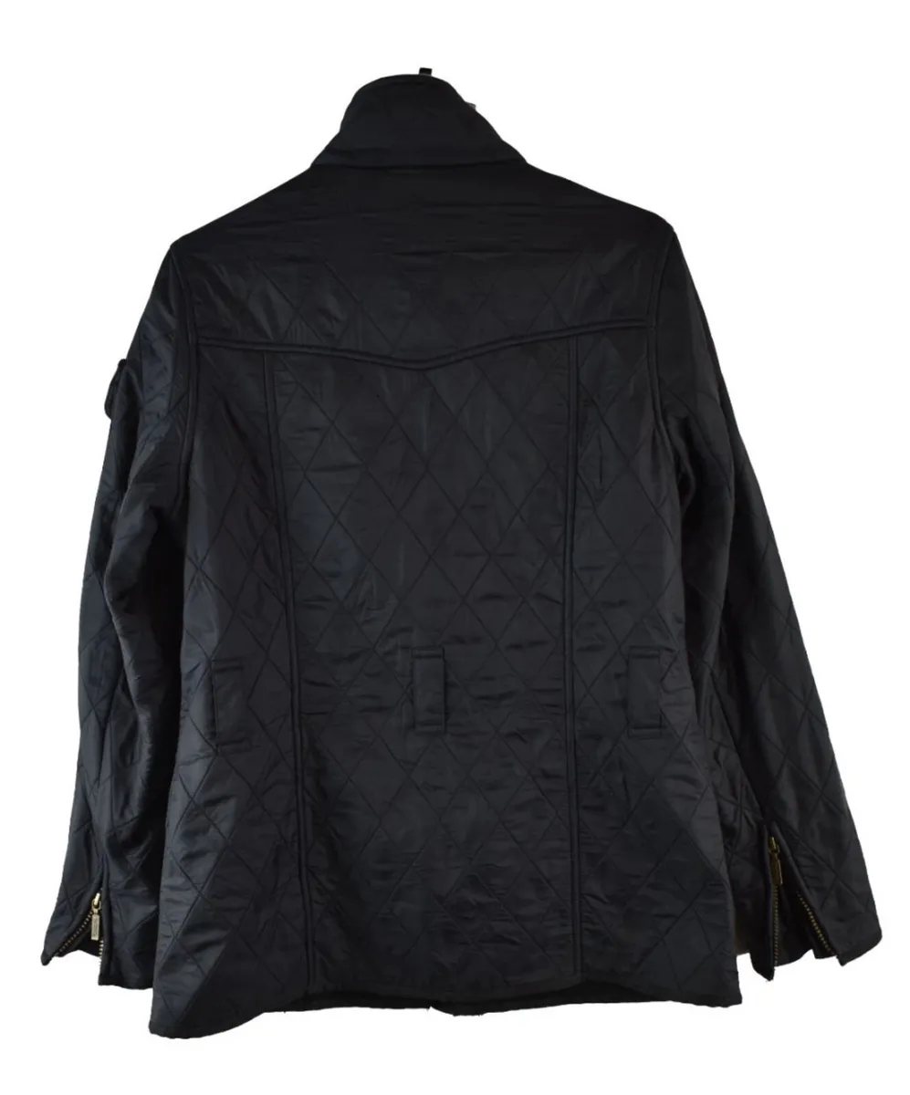 Barbour Black Quilted Womens Ladies Jacket Size 12 - Image 2