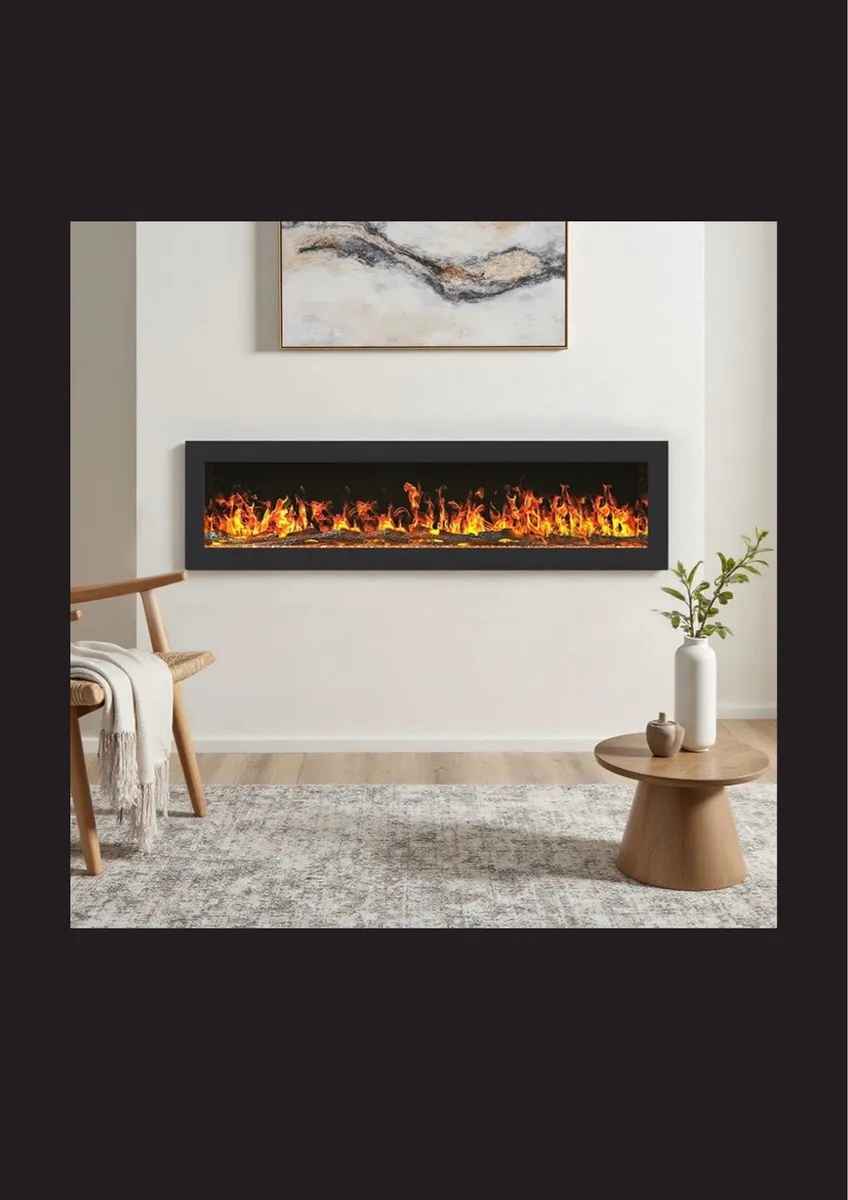 60” Wall mounted electric fire - Image 4