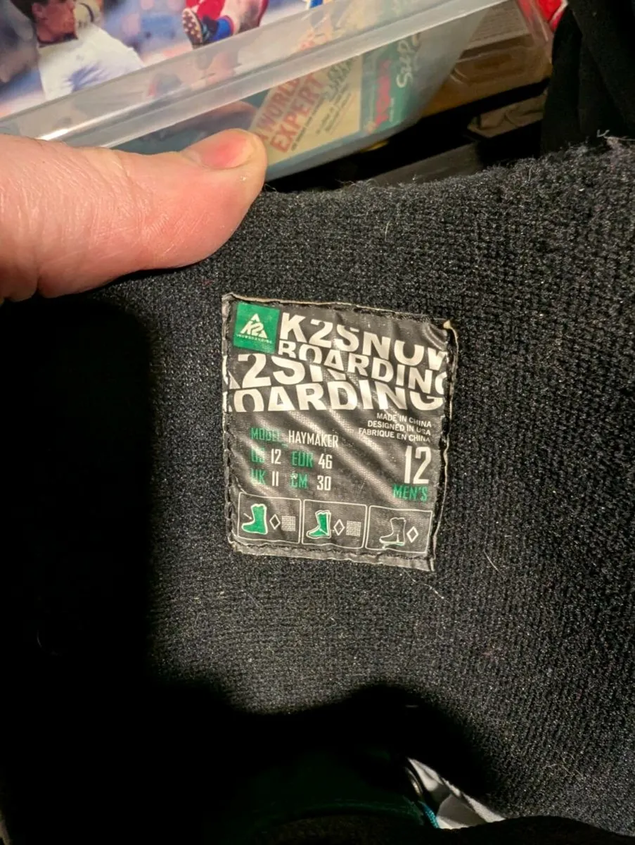 K2 Snowboard Booths Size UK 11 - Image 3