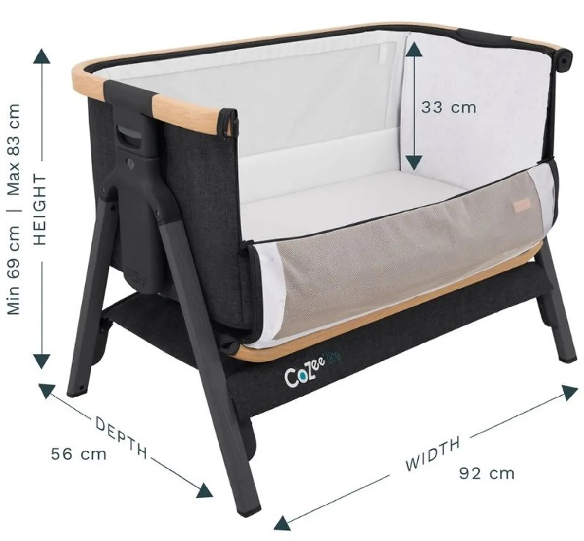 Tutti Bambini CoZee Lite Bedside Crib - Image 3