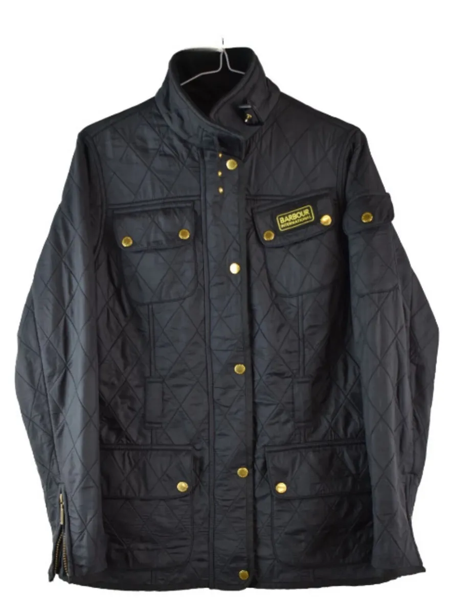 Barbour Black Quilted Womens Ladies Jacket Size 12 - Image 1