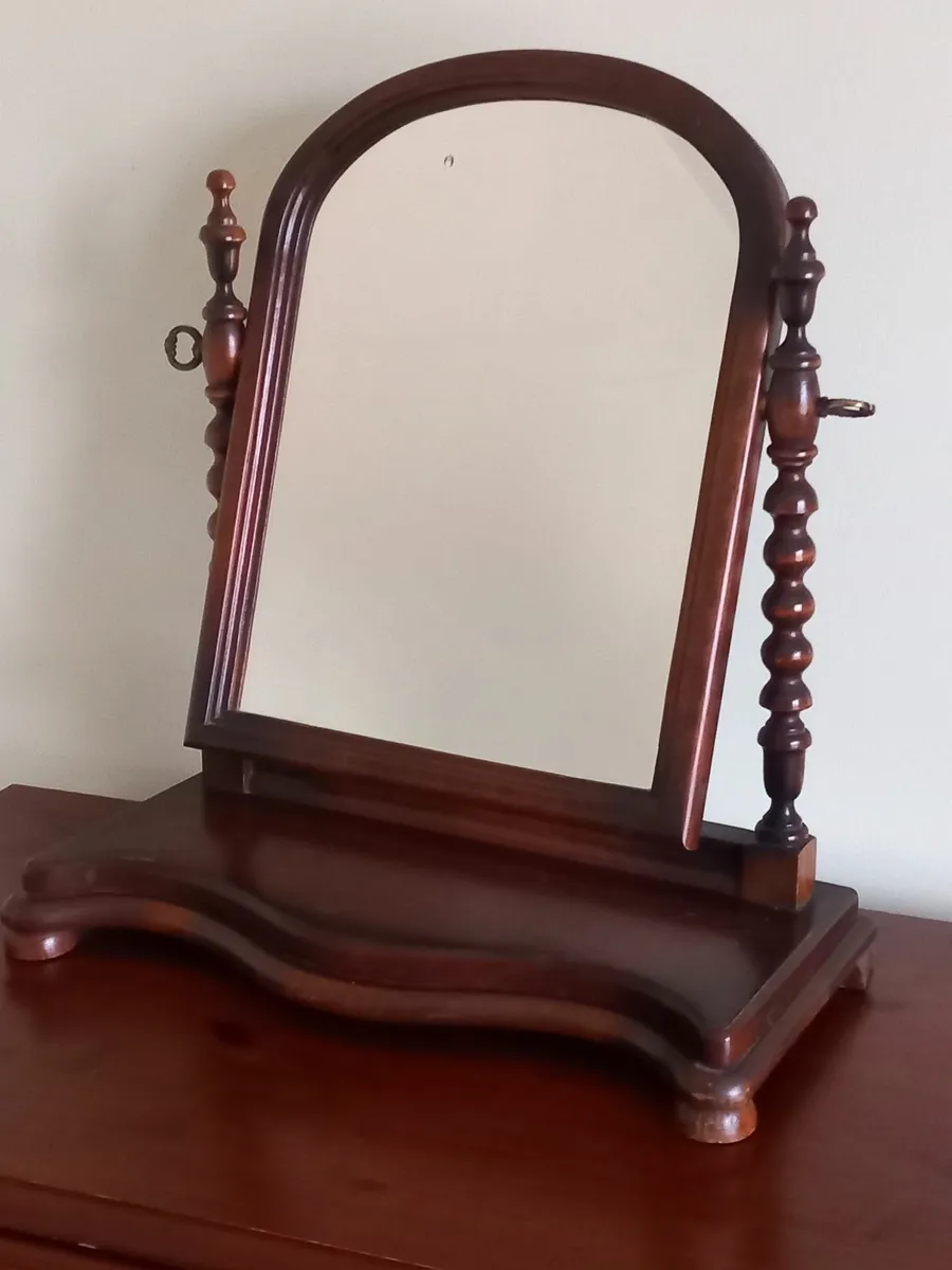Wooden Dressing Table Top Mirror - Image 1