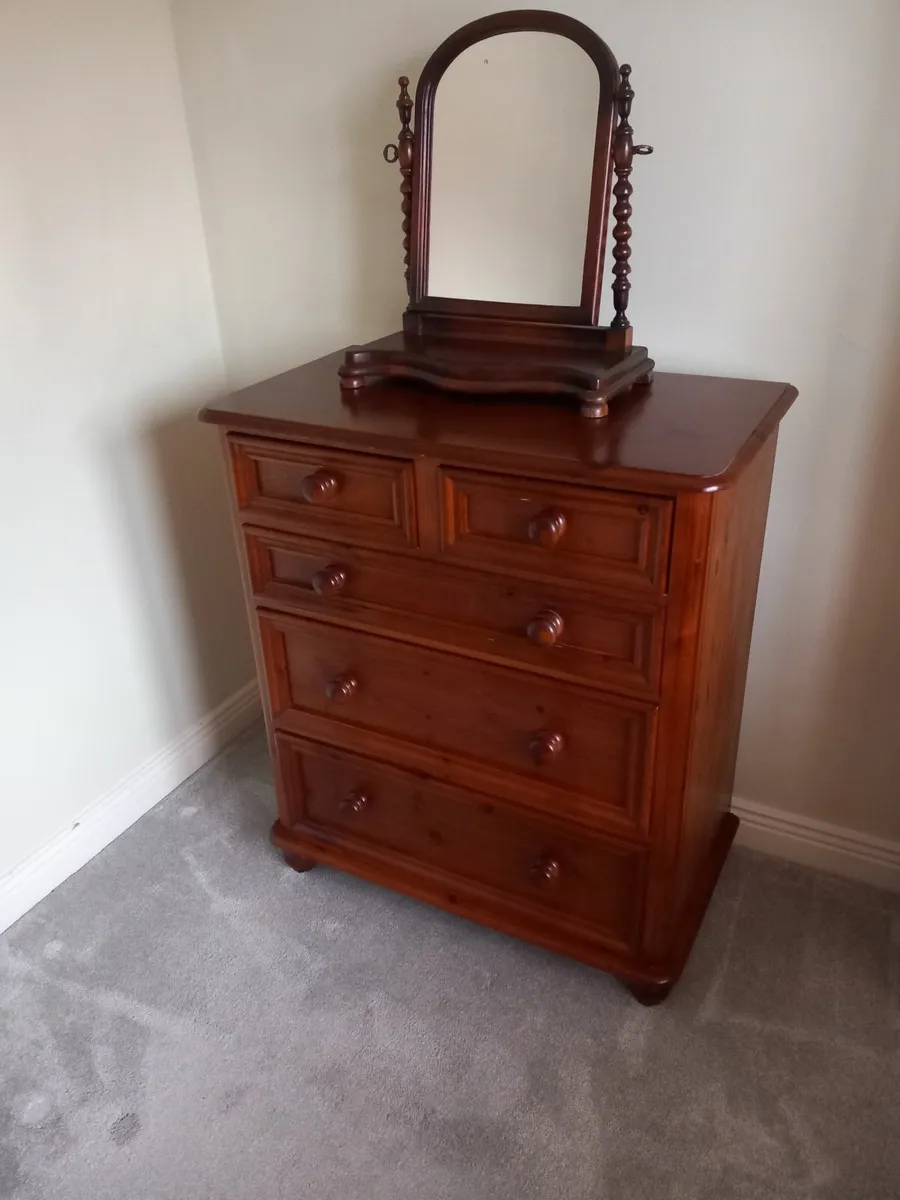 Wooden Dressing Table Top Mirror - Image 2