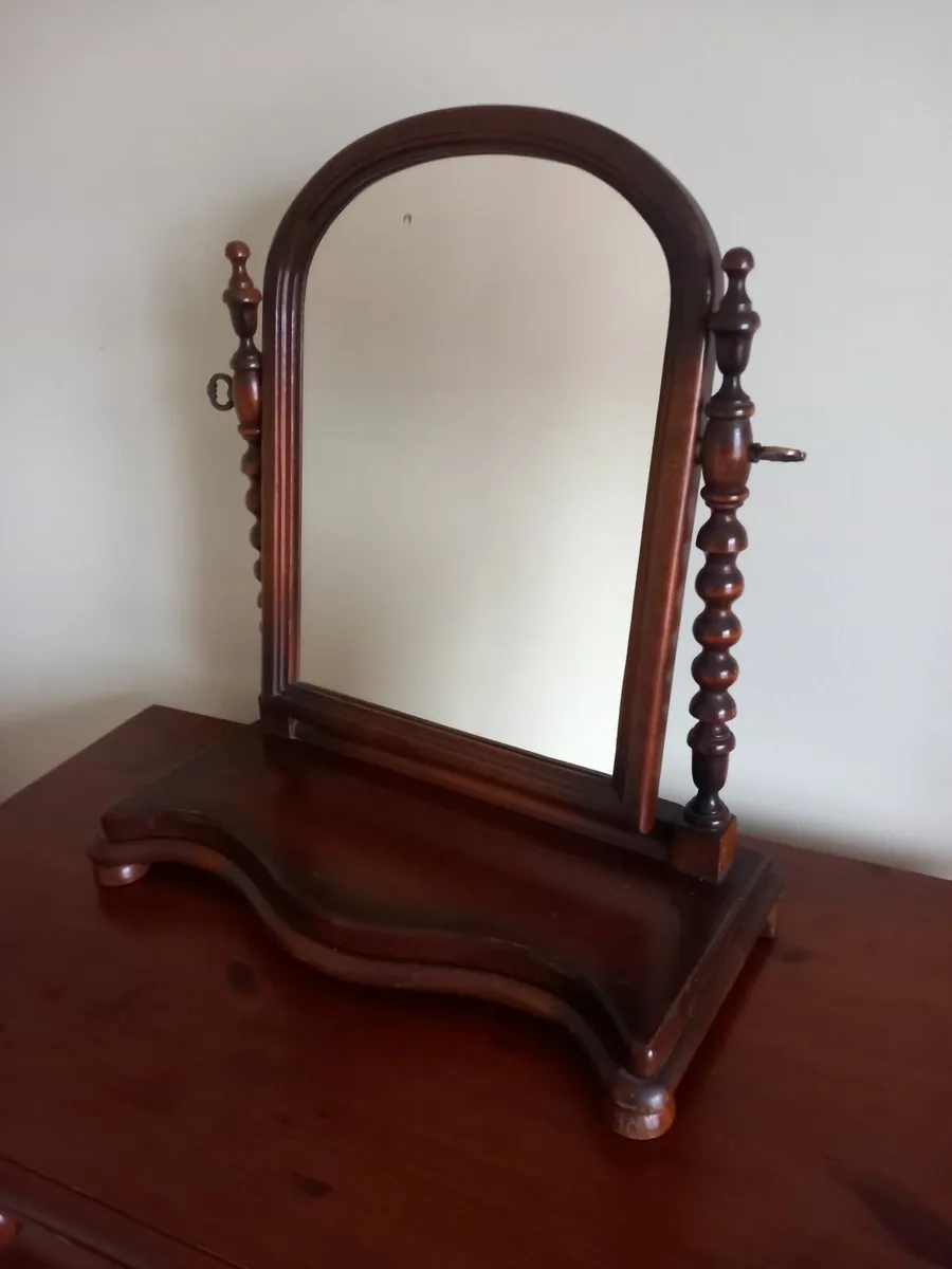 Wooden Dressing Table Top Mirror - Image 3